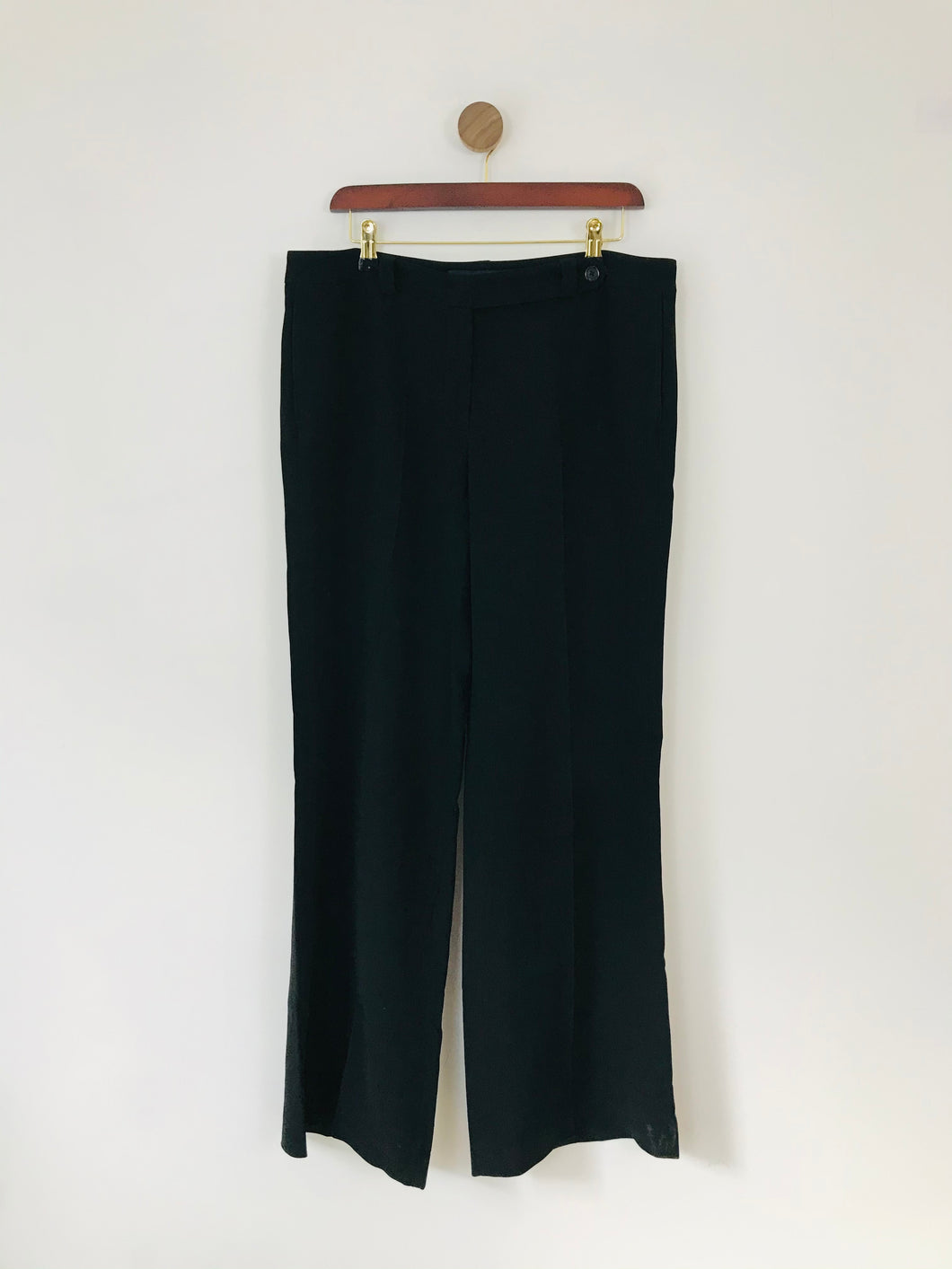French Connection Women’s High Waist Wide Leg Smart Trousers | UK14 | Black