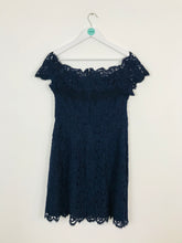 Load image into Gallery viewer, Whistles Women’s Knee Length Lace Fitted Dress | UK 12 | Navy
