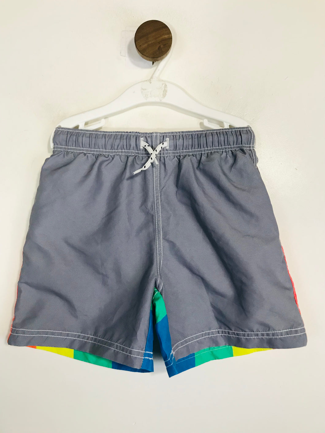 Boden Kid's Swim Mid-Length Shorts | 6-7 Years | Grey