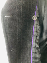 Load image into Gallery viewer, Paul Costelloe Women’s Pinstripe Pea Coat | UK14 | Black
