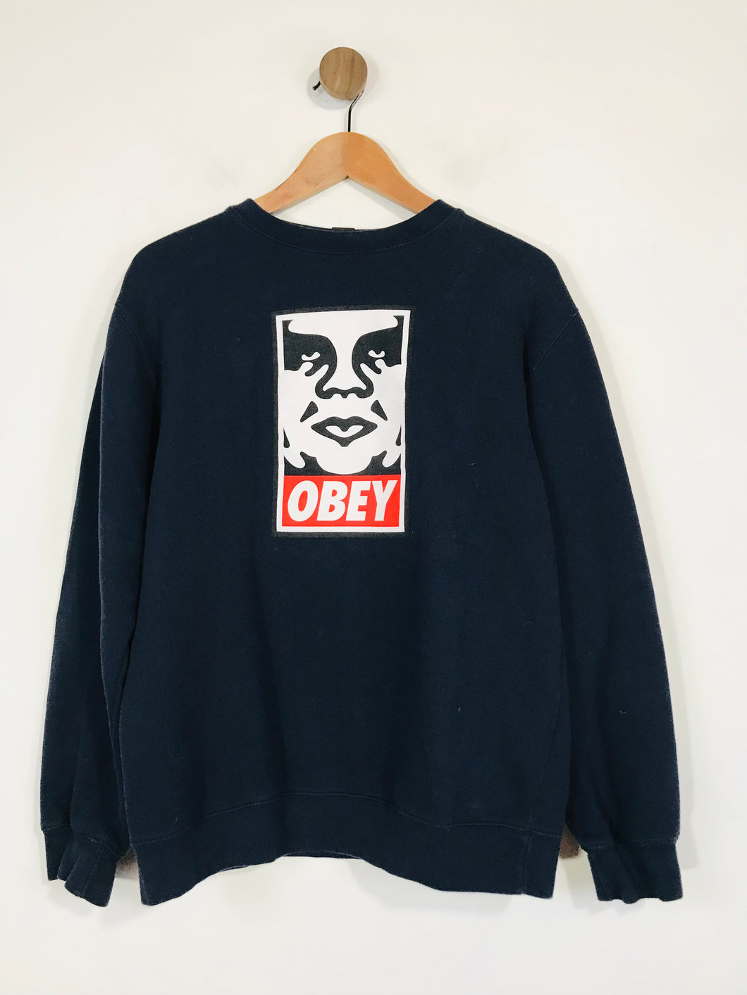 Obey Men's Cotton Sweatshirt | M | Blue