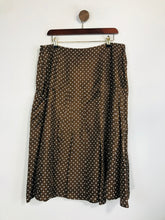 Load image into Gallery viewer, Sophia Pigozzi Women&#39;s Silk Polka Dot Midi Skirt | EU44 UK16 | Brown
