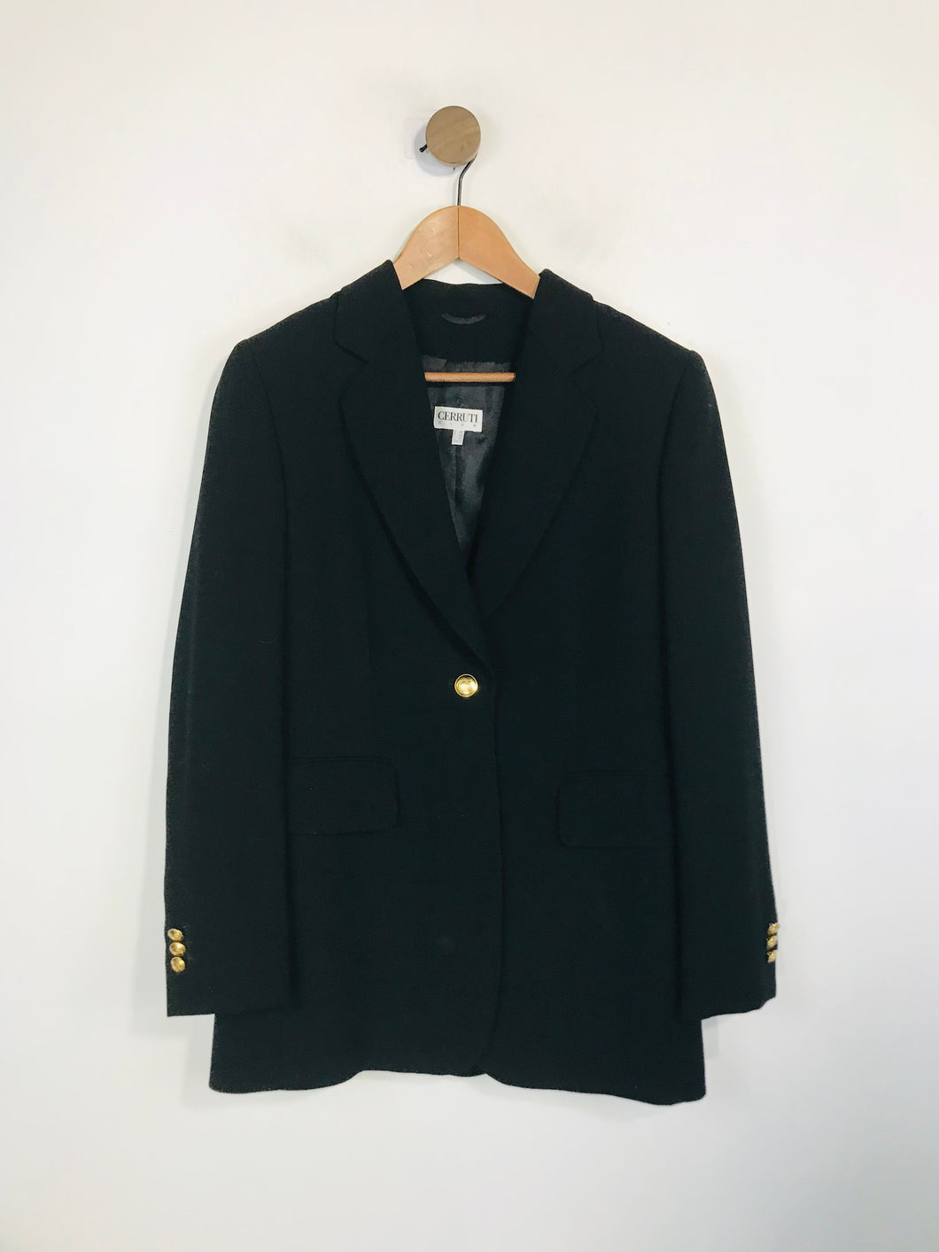 Cerutti Women's Wool Blazer Jacket | IT42 UK10 | Black