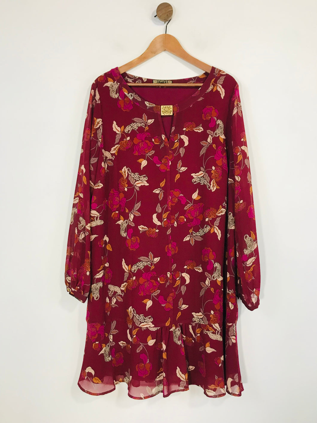 Biba Women's Floral Shift Dress | UK18 | Red
