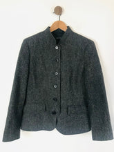 Load image into Gallery viewer, Jaeger Women&#39;s Wool High Neck Blazer Jacket | UK14 | Grey
