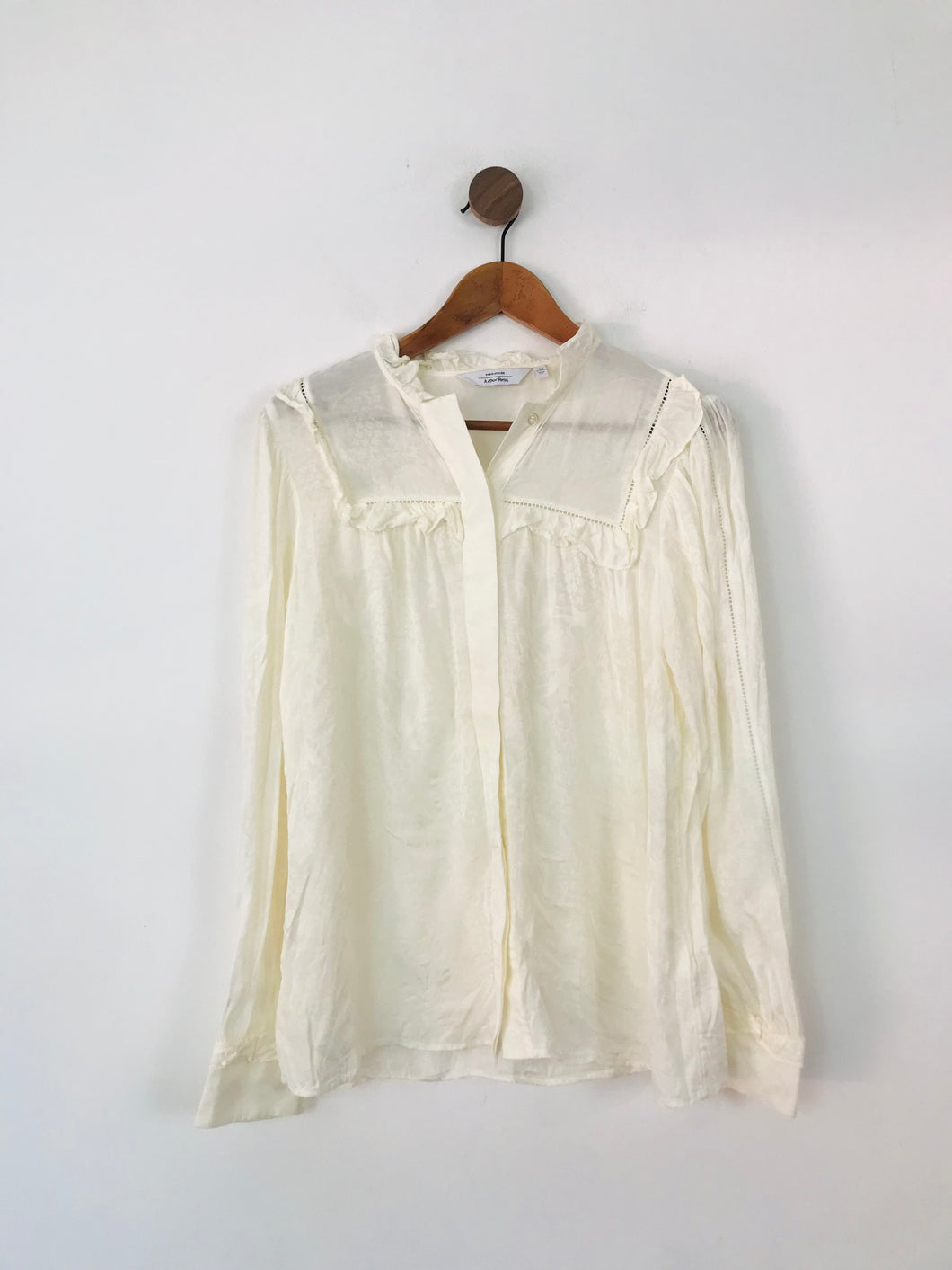 & Other Stories Women's Ruffle Button Up Blouse | 38 UK10 | White