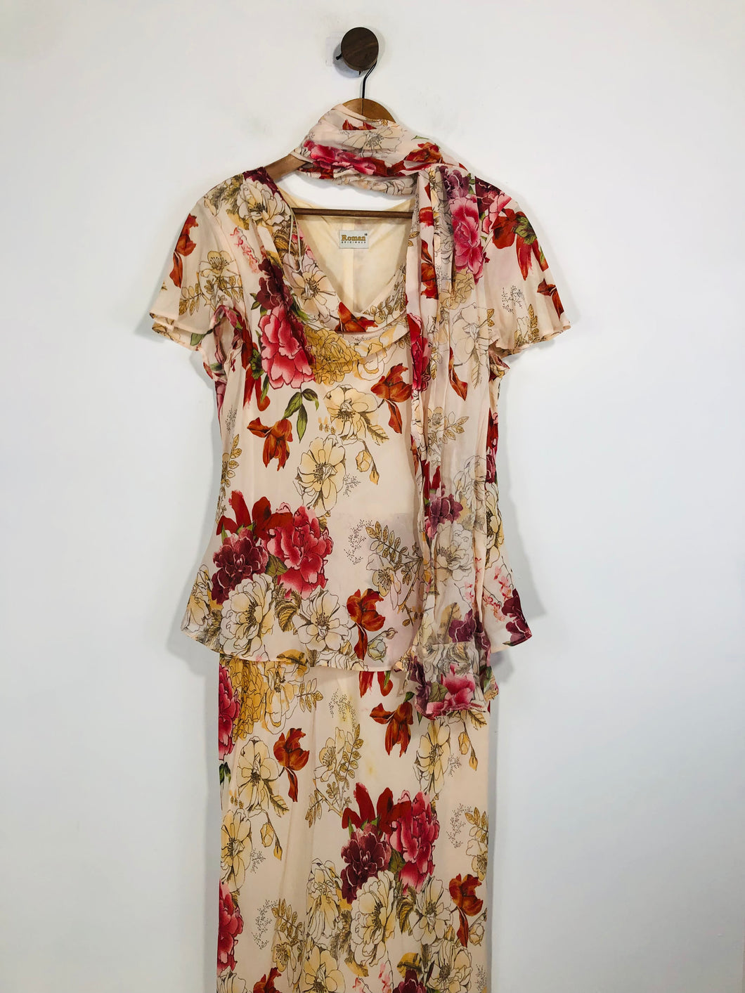 Roman Originals Women's Floral A-Line Maxi Dress | UK18 | Multicoloured