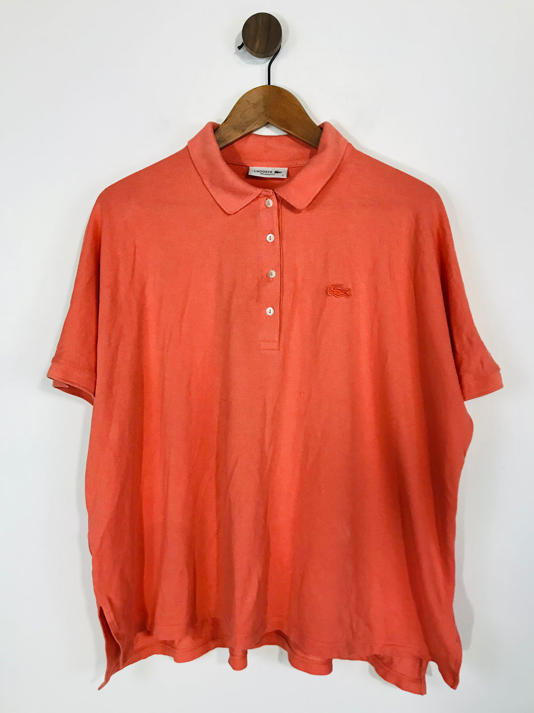 Lacoste Women's Relaxed Fit Polo Shirt | L UK14 | Orange