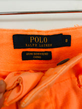 Load image into Gallery viewer, Polo Ralph Lauren Womens Quin Boyfriend Chino Jeans | US8 UK12 | Orange
