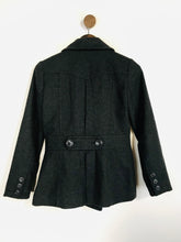 Load image into Gallery viewer, Banana Republic Women&#39;s Wool Crop Overcoat Coat | XS UK6-8 | Grey
