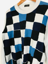 Load image into Gallery viewer, Joseph Men&#39;s Cashmere Checkered Jumper | S | Blue
