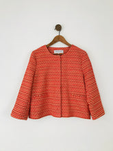 Load image into Gallery viewer, Gerard Darel Women’s Woven Patterned Blazer | EU46 UK18 | Orange
