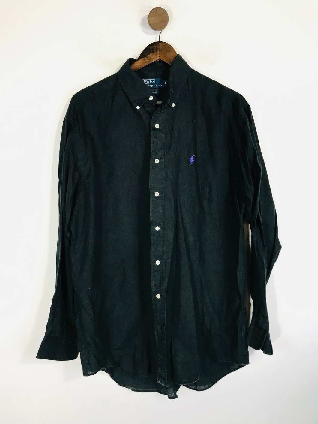 Polo Ralph Lauren Men's Linen Smart Button-Up Shirt | M | Black