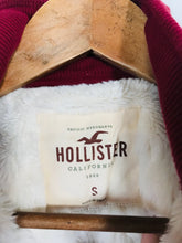Load image into Gallery viewer, Hollister Women&#39;s Toggle Faux Fur Hoodie | UK8 | Red
