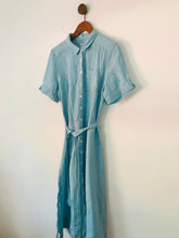 Load image into Gallery viewer, Brora Women&#39;s Check Midi Shirt Dress | UK14 | Blue
