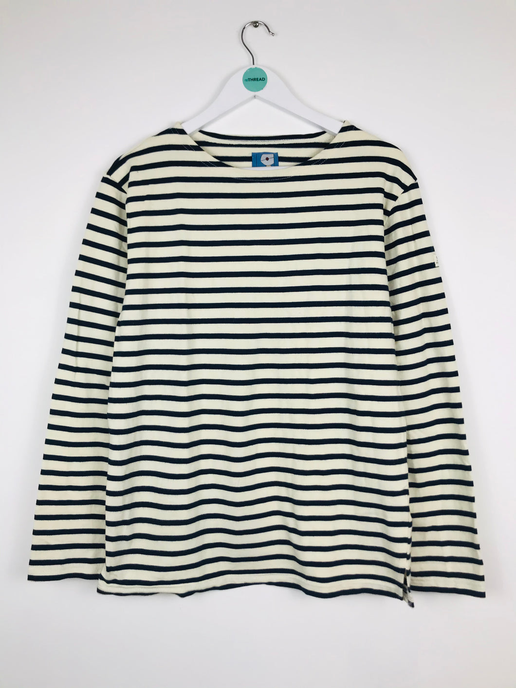Mousqueton Womens Long Sleeve Stripe Top | UK12 | Navy and Cream