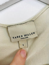 Load image into Gallery viewer, Karen Millen Women’s Crop Knot Modal Top | 1 UK8 | Cream White
