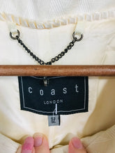 Load image into Gallery viewer, Coast Women&#39;s Oversized Collar Twill Peacoat Coat | UK12 | Beige
