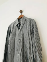 Load image into Gallery viewer, Ermenegildo Zegna Men’s Striped Button-Up Shirt | 44 | Grey

