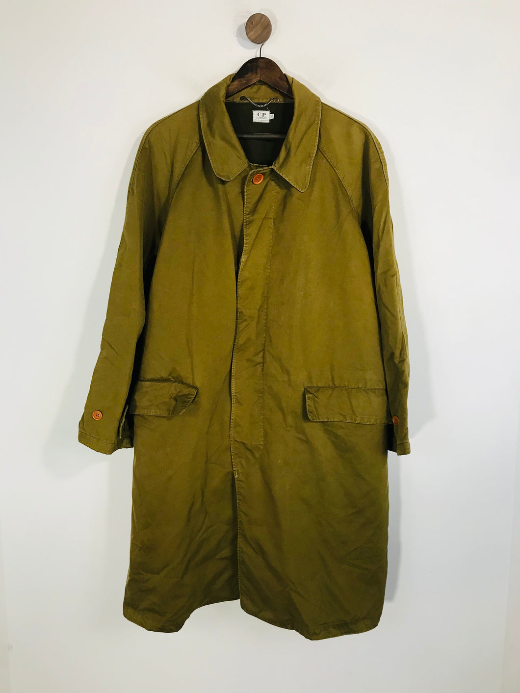 C.P. Company Men's Long Overcoat | 52 | Green