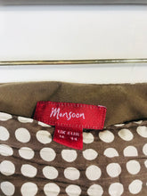 Load image into Gallery viewer, Monsoon Women&#39;s Silk Polka Dot Midi Skirt | UK16 | Beige
