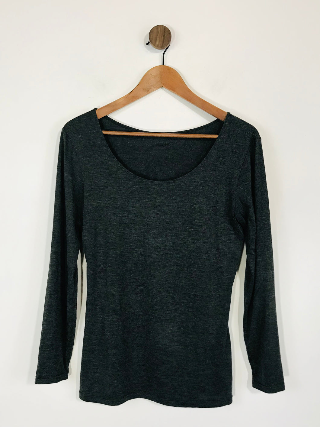 Uniqlo Women's Long Sleeve Heat Tech T-Shirt  | L UK14 | Grey