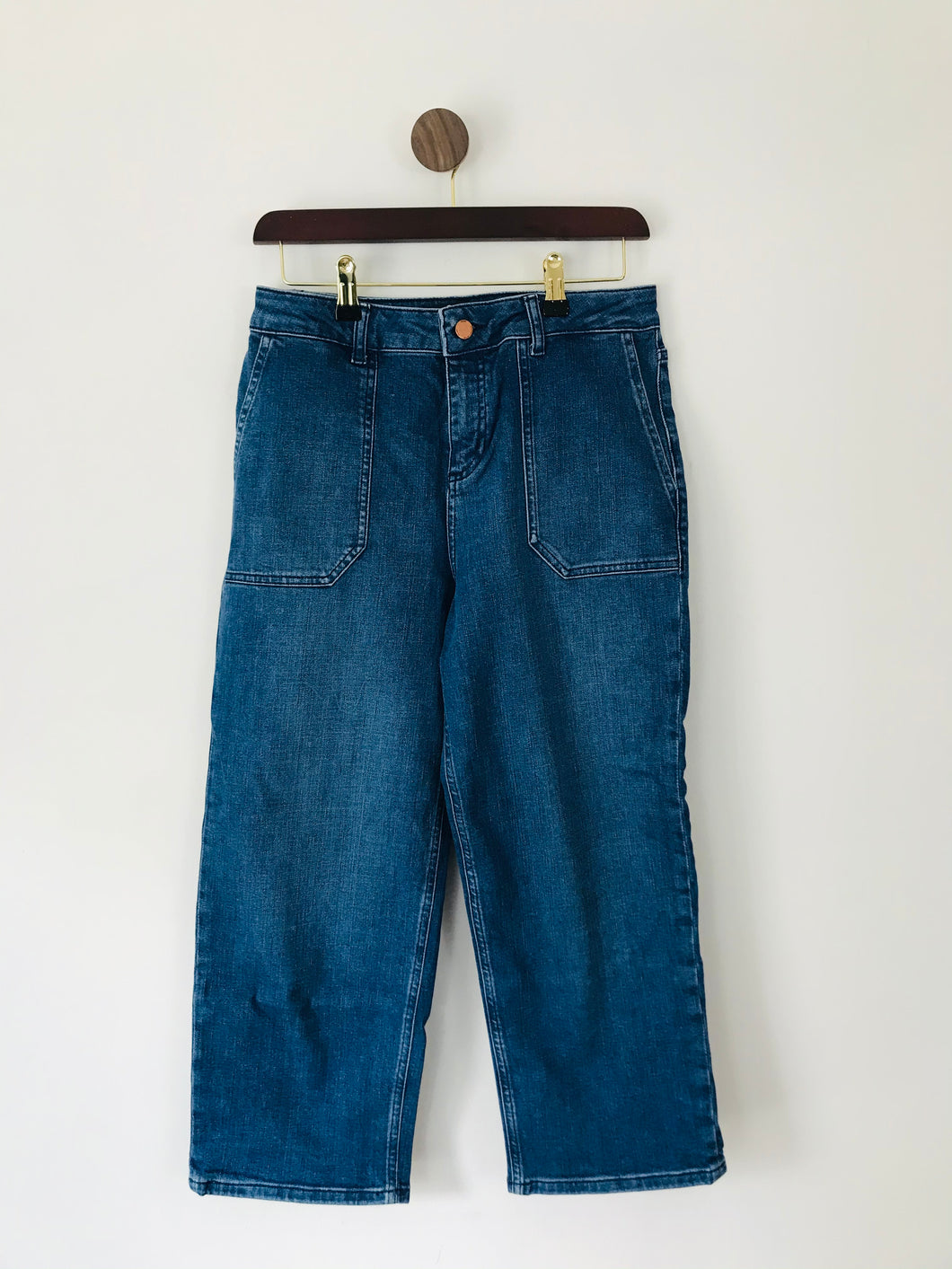 Boden Women’s Cropped Wide Leg Jeans | UK10 | Blue