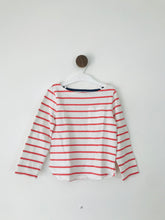 Load image into Gallery viewer, John Lewis Kid’s Long Sleeve Striped T-Shirt | 6 Years | White
