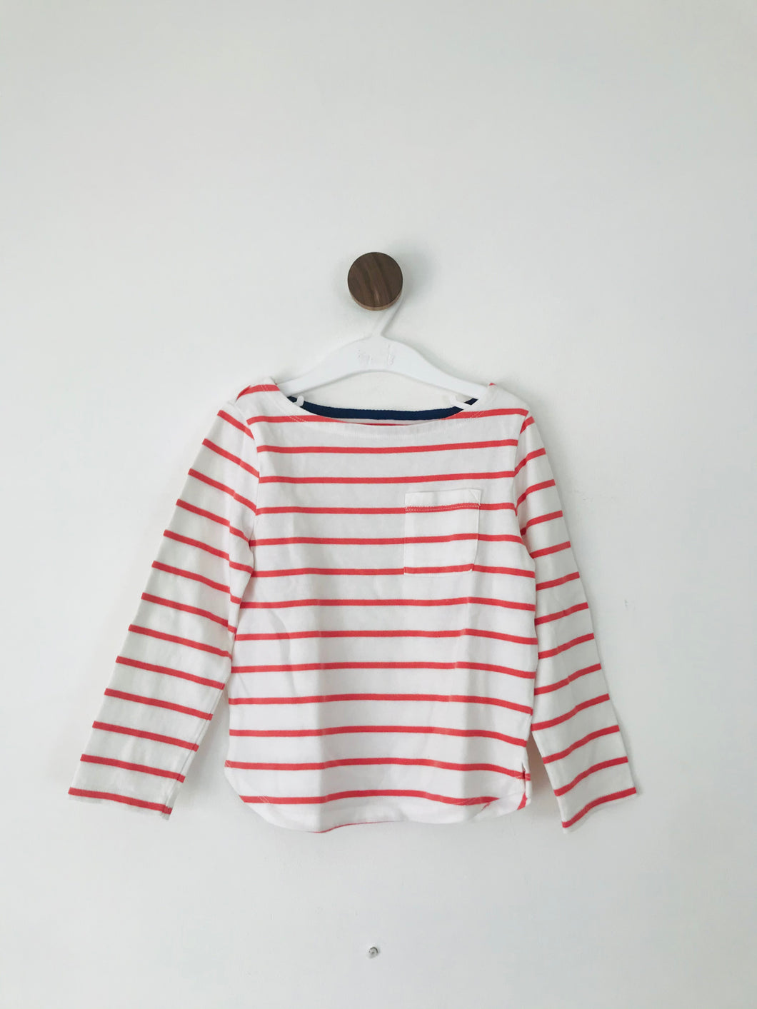 John Lewis Kid’s Long Sleeve Striped T-Shirt | 6 Years | White