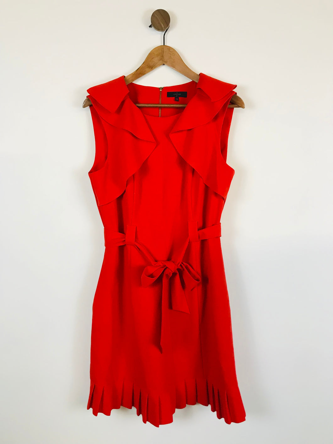 Jasper Conran Women's Pleated A-Line Dress | UK14 | Red