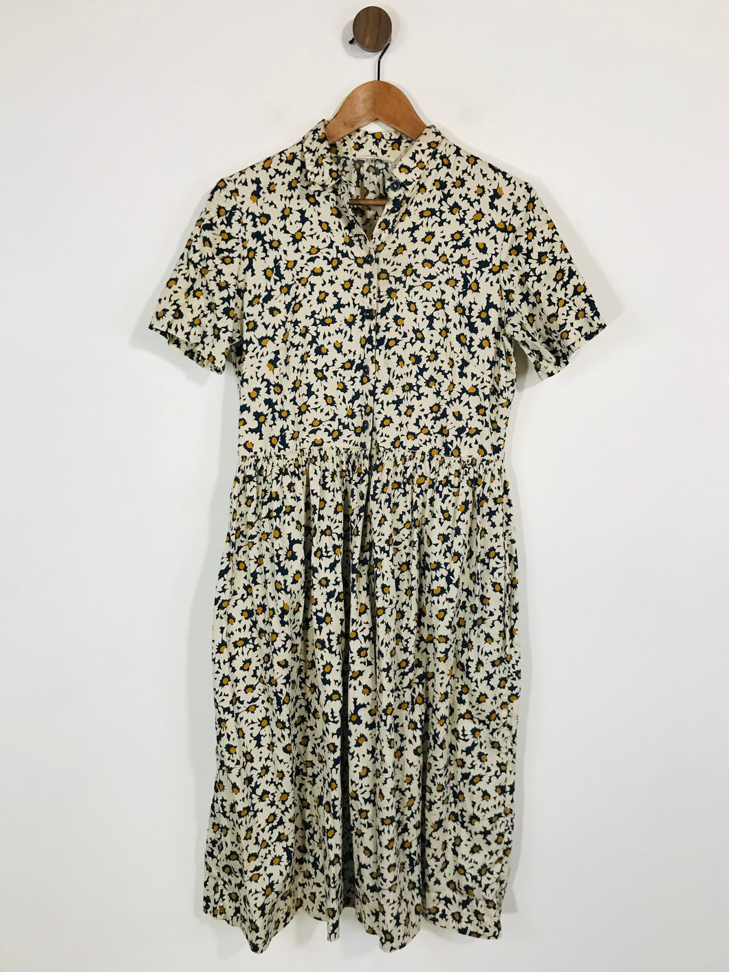 Toast Women's Floral Shirt Midi Dress | UK10 | Beige