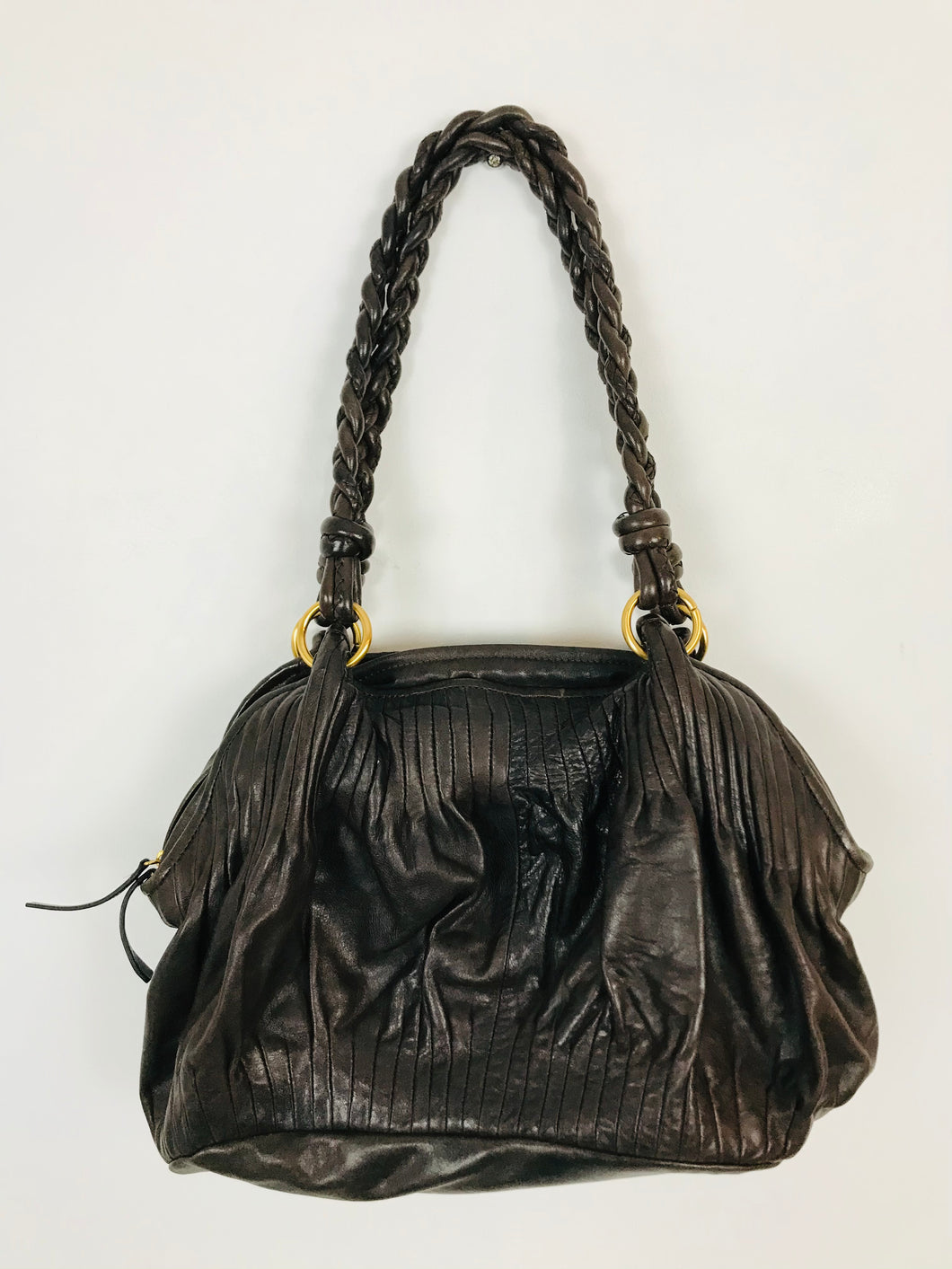 David & Scotti Women’s Leather Shoulder Bag Handbag | Medium | Brown