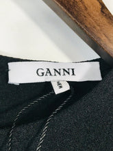 Load image into Gallery viewer, Ganni Women&#39;s Ruffle Sleeveless Tank Top | 34 | Black
