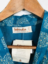 Load image into Gallery viewer, Fabindia Women&#39;s Floral Shirt Kaftan Dress NWT | L UK14 | Blue
