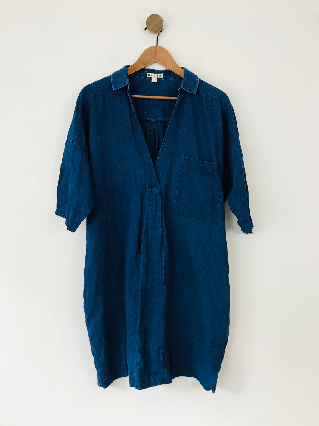 Whistles Women's Oversized Shirt Dress | M UK10-12 | Blue