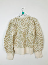 Load image into Gallery viewer, Mango MNG Womens Balloon Sleeve Knit Jumper NWT | M | Cream
