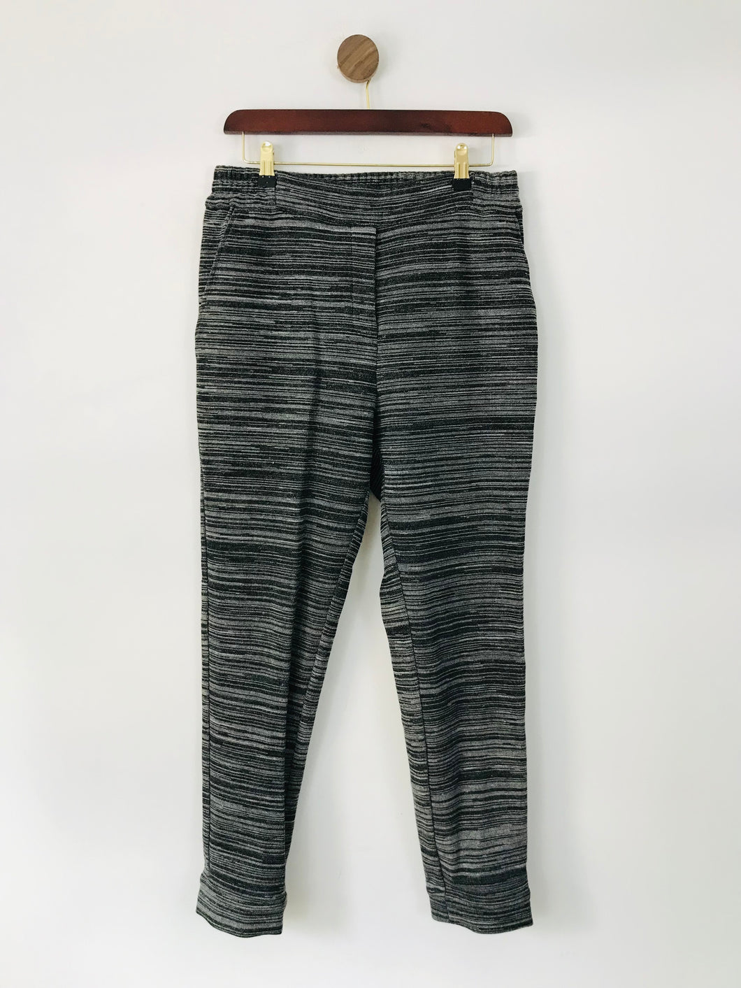 Toast Women's Striped Knit Joggers Trousers | UK10 | Grey