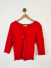 Load image into Gallery viewer, LK Bennett Women&#39;s Long Sleeve V-Neck T-Shirt | L UK14 | Red
