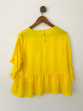 Load image into Gallery viewer, Zara Women&#39;s Ruffle Blouse NWT | L UK14 | Yellow
