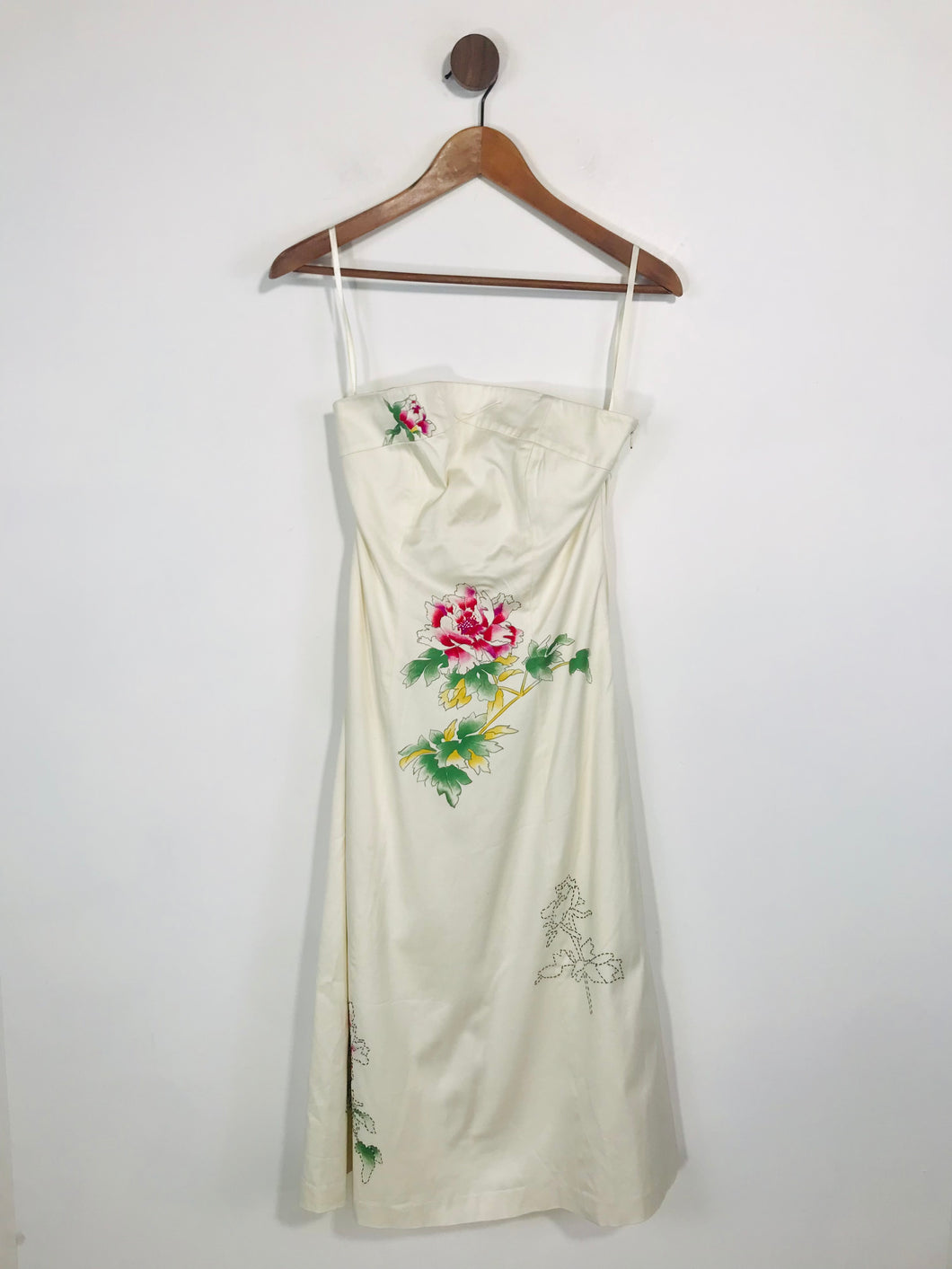 Coast Women's Floral Strapless A-Line Dress | UK8 | White