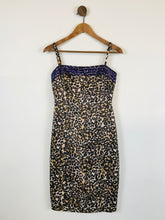 Load image into Gallery viewer, Karen Millen Women&#39;s Leopard Print Sleeveless Sheath Dress | UK8 | Brown
