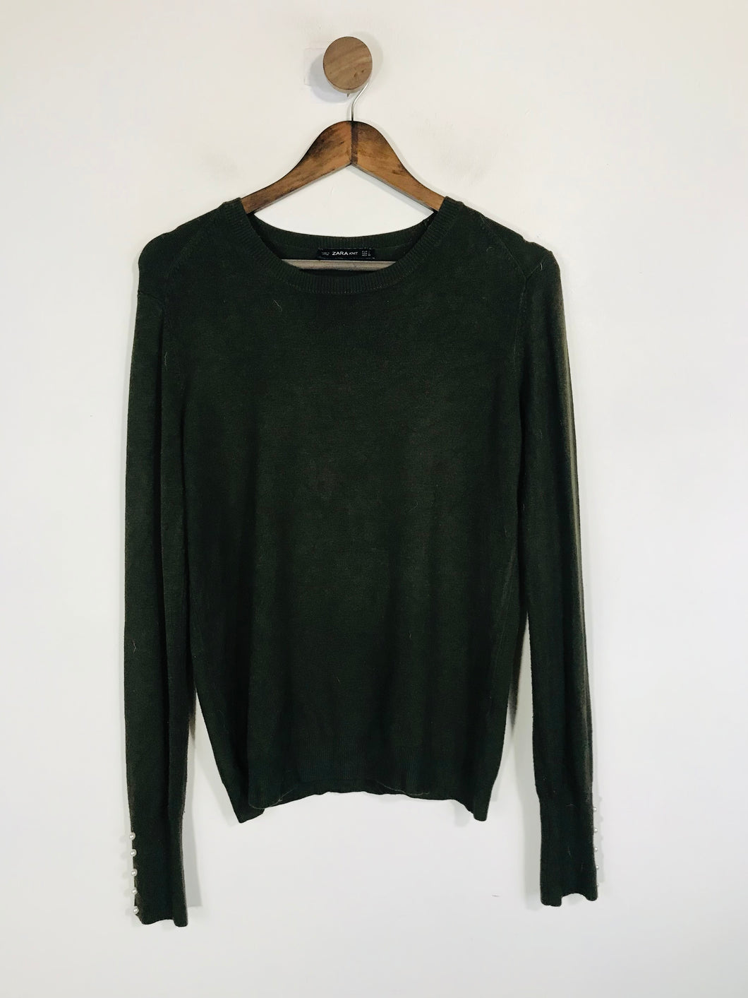 Zara Women's Knit Jumper | L UK14 | Green