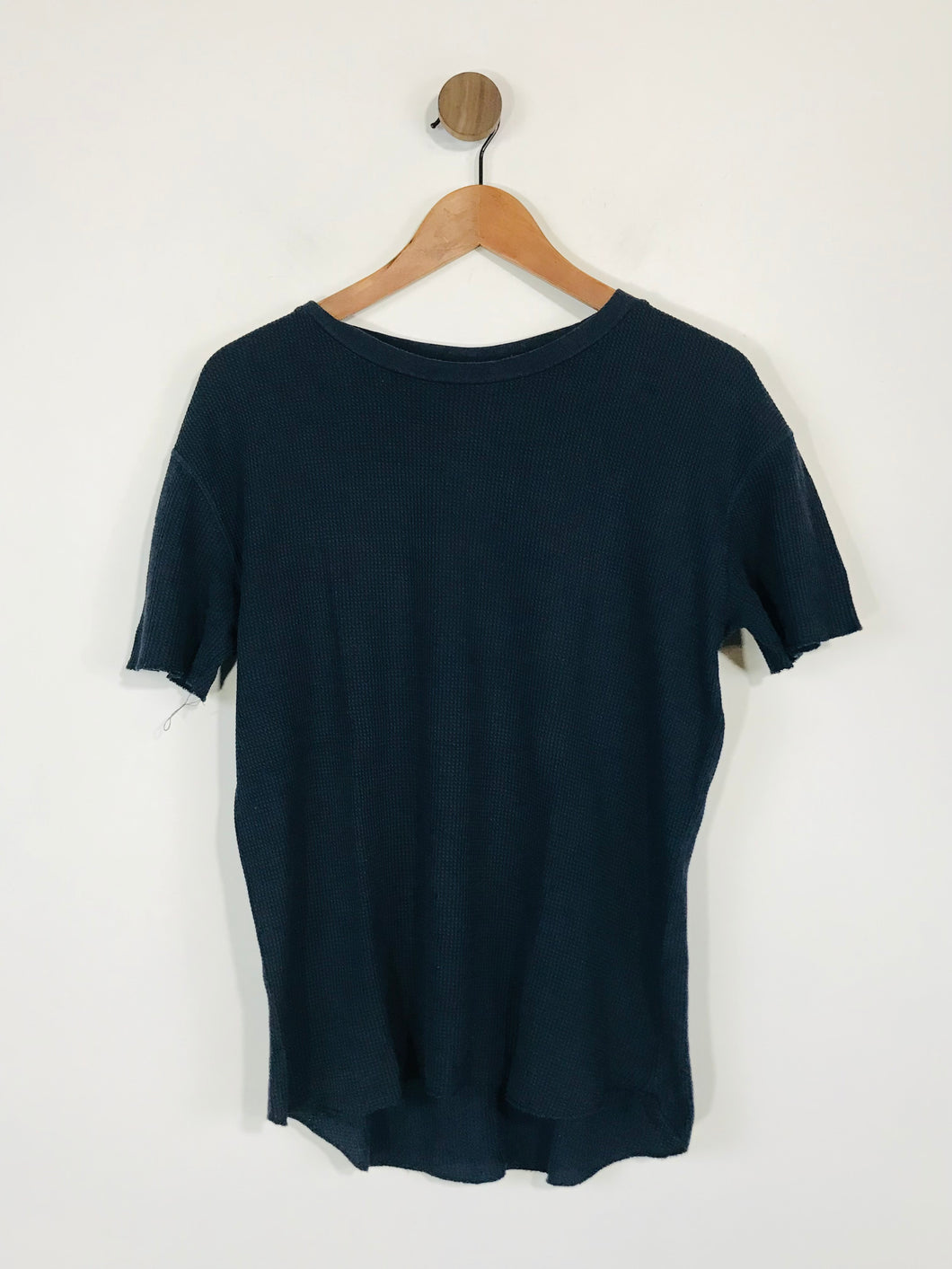 Zara Men's Cotton Ribbed T-Shirt  | S | Blue