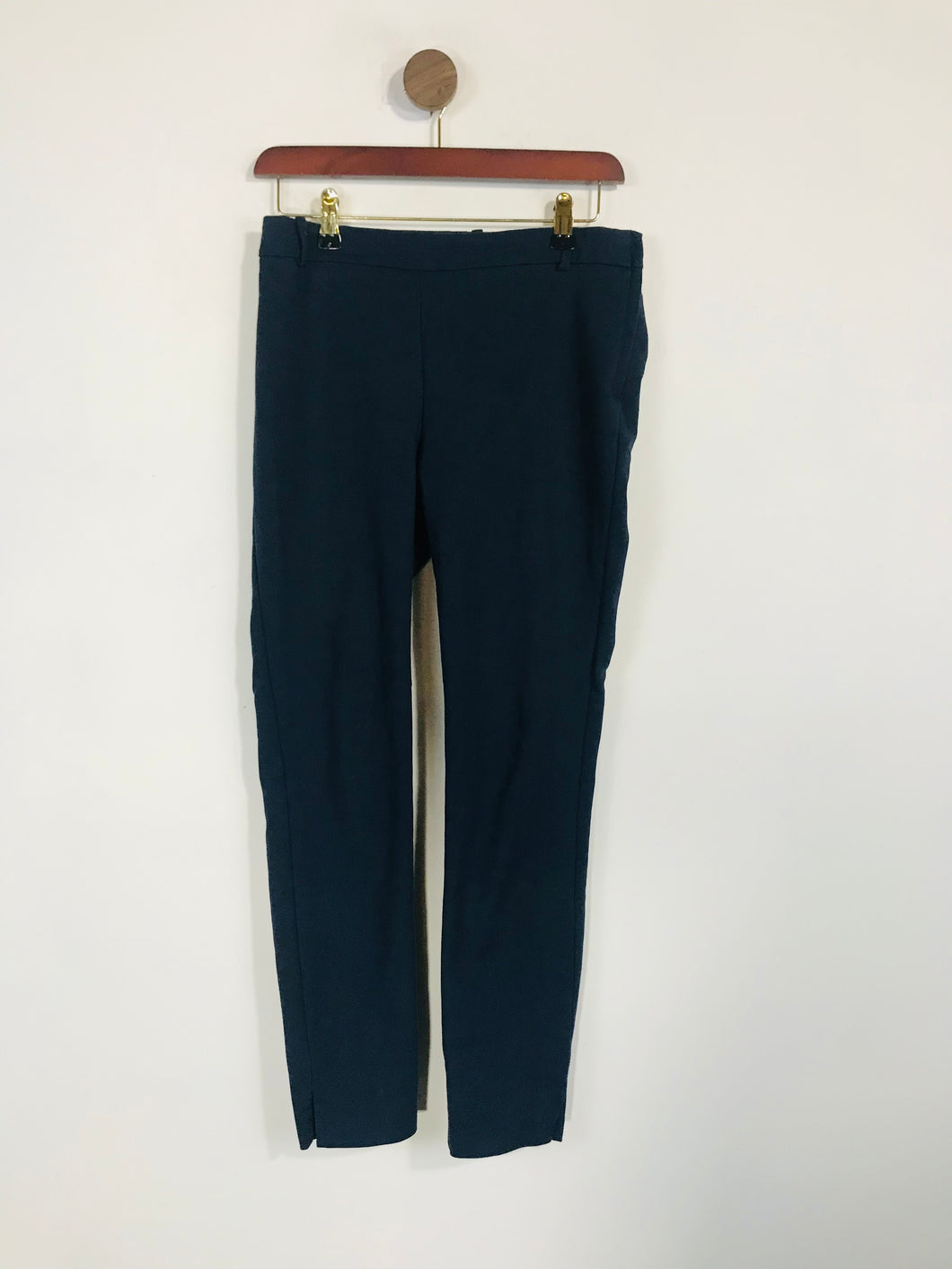 Zara Women's Cotton Smart Casual Trousers | S UK8 | Blue