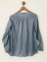 Load image into Gallery viewer, Mint Velvet Women&#39;s Collarless Blouse | UK10 | Blue
