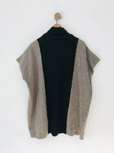 Load image into Gallery viewer, The Masai Clothing Company Women&#39;s Turtleneck Poncho Shawl | S | Grey
