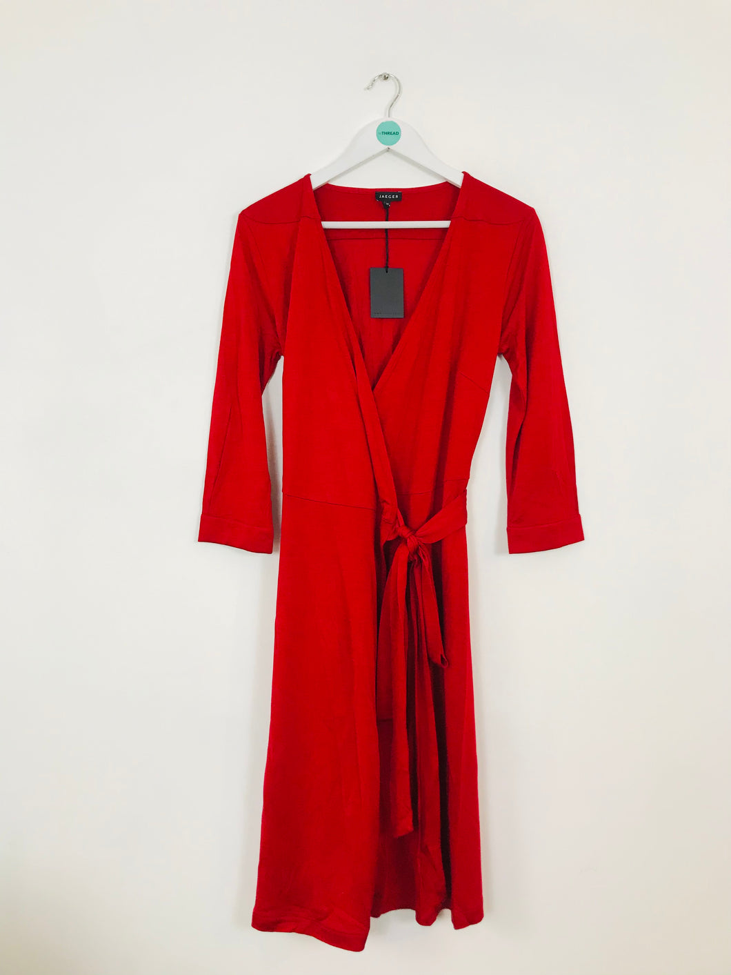 Jaeger Women’s Midi Wrap Dress NWT | UK10 | Red