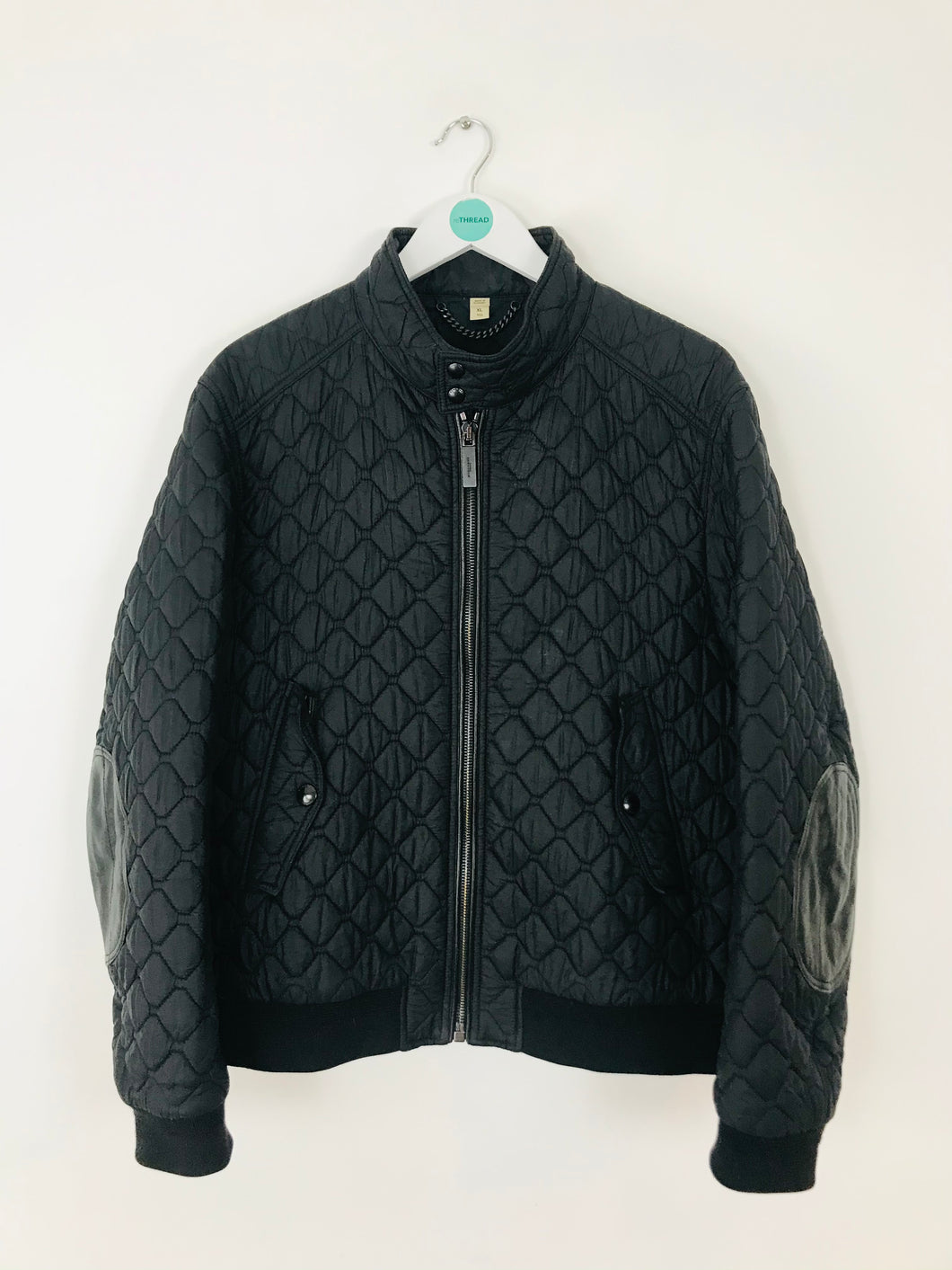 Burberry London Men’s Quilted Bomber Jacket | XL | Black