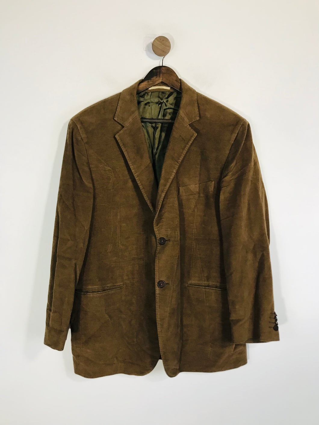 Gant Men's Brushed Cotton Blazer Jacket | 26 | Brown