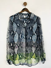 Load image into Gallery viewer, Diane von Furstenberg Women&#39;s Silk Animal Print Blouse | US6 UK10 | Multicoloured
